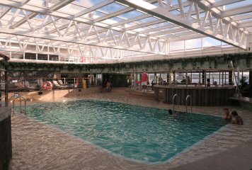 The covered swimming pool