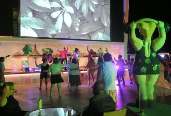 Late night entertainment on the Panorama deck