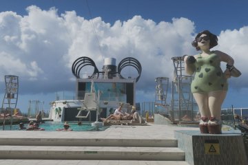 Panorama deck at sea